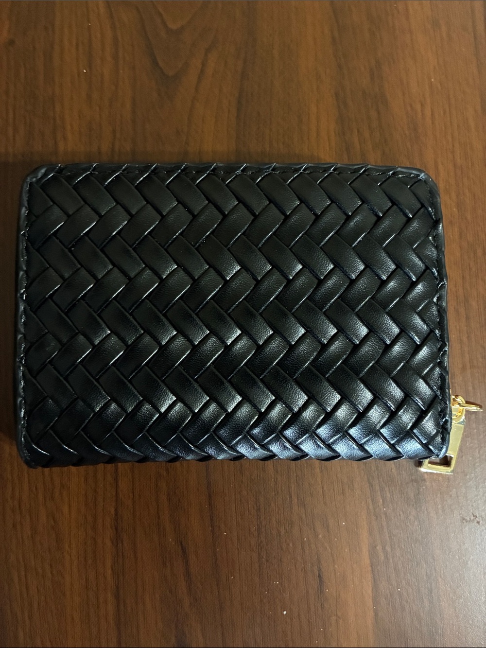 Black Wallet with gold-tone hardware -NWOT